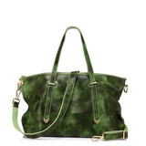 <bold>Tote  / Shoulder Bag <br>Genuine-Leather Handbag Green - strapsandbrass.com