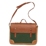 Messenger / Crossbody Bag  <br>Genuine-Leather Handbag Green - strapsandbrass.com