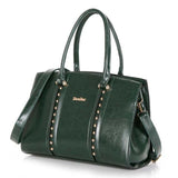 <bold>Messenger  / Crossbody Bag  <br>Vegan-Leather Handbag Green - strapsandbrass.com