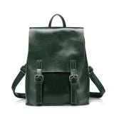 <bold>Fashion Backpack <br>Genuine-Leather Handbag Green - strapsandbrass.com