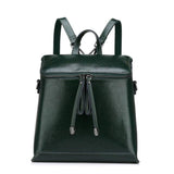 <bold>Fashion Backpack  <br>Genuine-Leather Fashion Backpack Green - strapsandbrass.com
