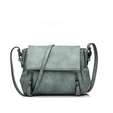 <bold>Messenger  / Shoulder Bag  <br>Vegan-Leather Handbag Green - strapsandbrass.com