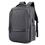 Backpack USB Charging <br> Oxford Backpack Grey - strapsandbrass.com