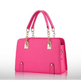 <bold>Top-Handle / Crossbody Bag <br>Vegan-Leather Handbag Pink - strapsandbrass.com