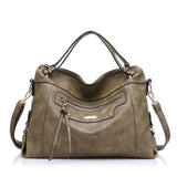 <bold>Hobo  / Tote Bag  <br>Vegan-Leather Handbag Khaki - strapsandbrass.com