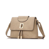 <bold>Messenger  / Shoulder Bag  <br>Vegan-Leather Handbag Khaki - strapsandbrass.com