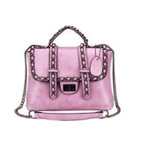 <bold>Messenger / Crossbody Bag <br>Vegan-Leather Handbag Lavender - strapsandbrass.com