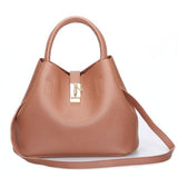 <bold>Tote / Bucket Bag <br>Vegan-Leather Handbag Brown - strapsandbrass.com
