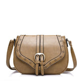 <bold>Messenger / Crossbody Bag  <br>Vegan-Leather Handbag Light Khaki - strapsandbrass.com