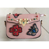 <bold>Crossbody / Shoulder Bag <br>Vegan-Leather Handbag Light Pink - strapsandbrass.com