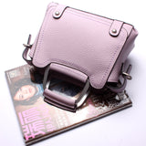 Top-Handle / Crossbody Bag  <br>Genuine-Leather Handbag Purple - strapsandbrass.com