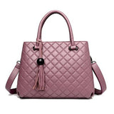 Top-Handle / Crossbody Bag  <br>Vegan-Leather Handbag Purple - strapsandbrass.com