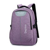 Backpack USB Charging <br> Canvas Backpack Light purple - strapsandbrass.com
