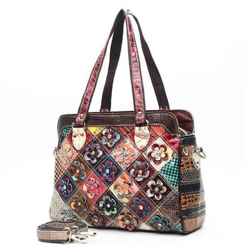 <bold>Messenger  / Tote Bag  <br>Genuine-Leather Handbag  - strapsandbrass.com