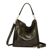 <bold>Hobo  / Tote Bag <br>Genuine-Leather Handbag Mustard - strapsandbrass.com