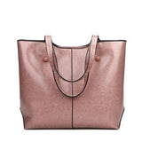 <bold>Tote / Shoulder Bag  <br>Vegan-Leather Handbag Pink - strapsandbrass.com