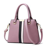 <bold>Top-Handle / Crossbody Bag  <br>Vegan-Leather Handbag Pink - strapsandbrass.com