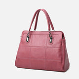 <bold>Tote  / Crossbody Bag <br>Genuine-Leather Handbag Pink - strapsandbrass.com