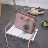 <bold>Top-Handle  / Crossbody Bag  <br>Vegan-Leather Handbag Pink - strapsandbrass.com
