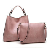 <bold>Bucket & Crossbody Bag Set  <br>Vegan-Leather Handbag Pink - strapsandbrass.com