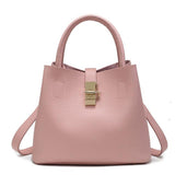 <bold>Tote / Bucket Bag <br>Vegan-Leather Handbag Pink - strapsandbrass.com