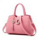 <bold>Top-Handle / Shoulder Bag <br>Vegan-Leather Handbag Pink - strapsandbrass.com