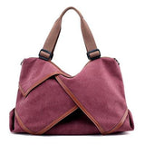 <bold>Hobo / Tote Bag <br>Vegan-Leather Handbag Purple Coffee - strapsandbrass.com