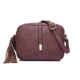 <bold>Messenger / Crossbody Bag <br>Vegan-Leather Handbag Purple - strapsandbrass.com