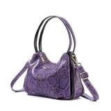 <bold>Hobo  / Tote Bag <br>Genuine-Leather Handbag Purple - strapsandbrass.com