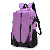 Backpack USB Charging<br> Canvas Backpack Purple - strapsandbrass.com