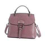 <bold>Top-Handle / Crossbody Bag <br>Genuine-Leather Handbag Purple - strapsandbrass.com