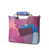 <bold>Tote / Top-Handle Bag <br>Vegan-Leather Handbag Purple - strapsandbrass.com
