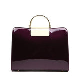 <bold>Tote / Shoulder Bag  <br>Vegan-Leather Handbag Purple - strapsandbrass.com