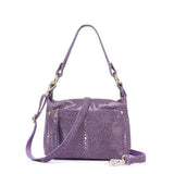 <bold>Satchel / Tote Bag <br>Genuine-Leather Handbag Purple - strapsandbrass.com
