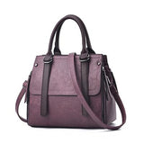 <bold>Tote / Crossbody Bag <br>Vegan-Leather Handbag Purple - strapsandbrass.com