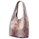 <bold>Hobo / Tote Bag <br>Genuine-Leather Handbag RedBrown - strapsandbrass.com