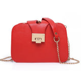<bold>Clutch  / Messenger Bag  <br>Vegan-Leather Handbag Red - strapsandbrass.com