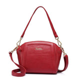 <bold>Crossbody / Shoulder Bag <br>Genuine-Leather Handbag Red - strapsandbrass.com