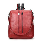 <bold>Fashion Backpack  <br>Vegan-Leather Fashion Backpack Red - strapsandbrass.com