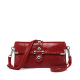 <bold>Clutch / Crossbody Bag <br>Genuine-Leather Handbag Red - strapsandbrass.com