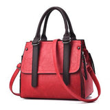 <bold>Tote / Crossbody Bag <br>Vegan-Leather Handbag Red - strapsandbrass.com