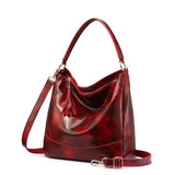 <bold>Hobo / Shoulder Bag  <br>Vegan-Leather Handbag Red - strapsandbrass.com