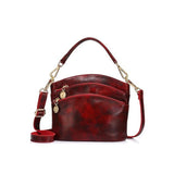 <bold>Messenger / Crossbody Bag <br>Genuine-Leather Handbag Red - strapsandbrass.com