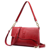 <bold>Crossbody  / Shoulder Bag <br>Genuine-Leather Handbag Red - strapsandbrass.com