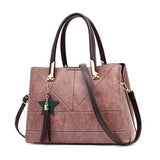 <bold>Tote / Crossbody Bag  <br>Vegan-Leather Handbag Rubber Red - strapsandbrass.com