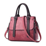 <bold>Tote / Crossbody Bag <br>Vegan-Leather Handbag Rubber Red - strapsandbrass.com