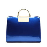 <bold>Tote / Shoulder Bag  <br>Vegan-Leather Handbag Sapphire Blue - strapsandbrass.com