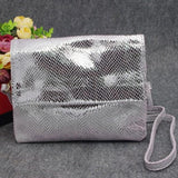 <bold>Crossbody  / Shoulder Bag <br>Genuine-Leather Handbag Silver - strapsandbrass.com