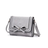 <bold>Messenger  / Shoulder Bag  <br>Vegan-Leather Handbag Silver - strapsandbrass.com