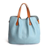 <bold>Bucket / Crossbody Bag <br>Genuine-Leather shoulder bags Sky Blue - strapsandbrass.com